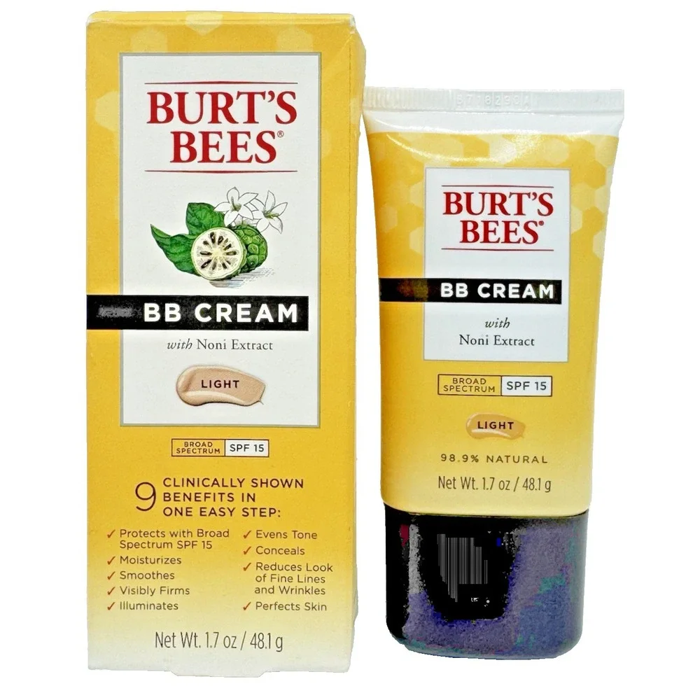 Burt's Bees BB Cream Light 1.7oz Tinted Moisturizer SPF 15 Anti Aging NOS